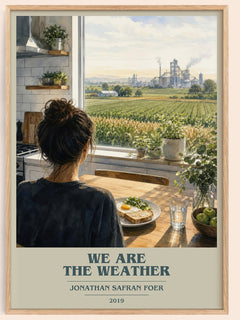 We are the weather book cover book poster by Jonathan Safran Foer – framed literary art print