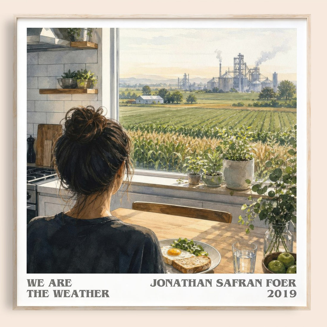 We are the weather literary book poster by Jonathan Safran Foer – framed literary art print