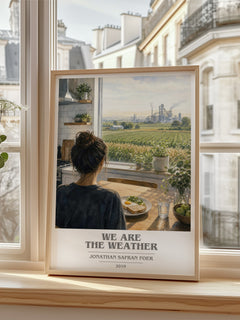 We are the weather book cover poster colour and style options – Jonathan Safran Foer book art