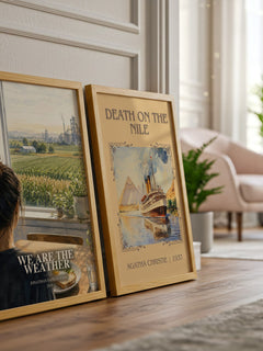 We are the weather watercolour print framed by window – literary home decor