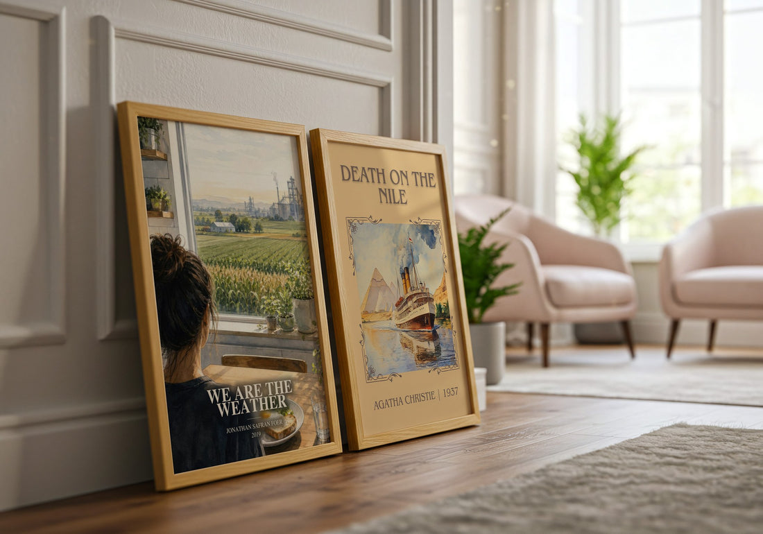 We are the weather watercolour print framed by window – literary home decor