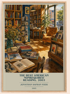 The best American nonrequired reading, 2003 book cover book poster by Jonathan Safran Foer – framed literary art print
