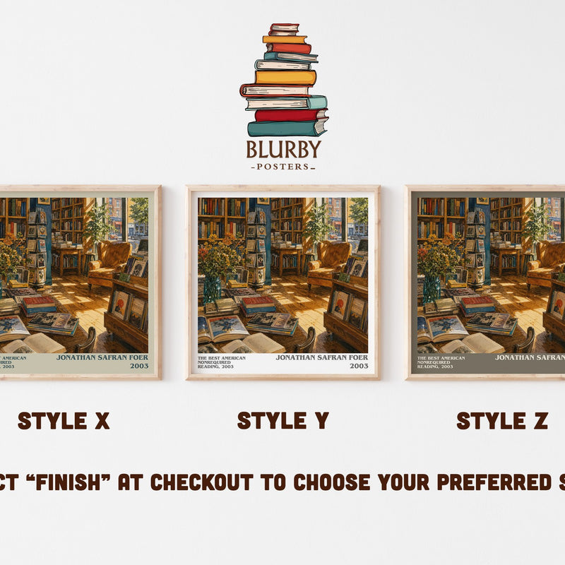 The best American nonrequired reading, 2003 literary print in frame leaning in hallway – non fiction wall art
