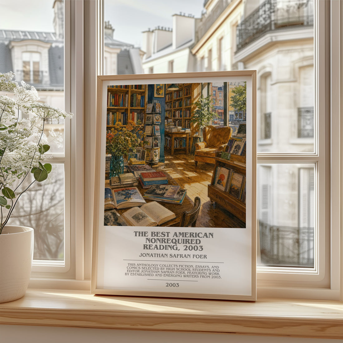 The best American nonrequired reading, 2003 bookish poster colour and style options – Jonathan Safran Foer book art