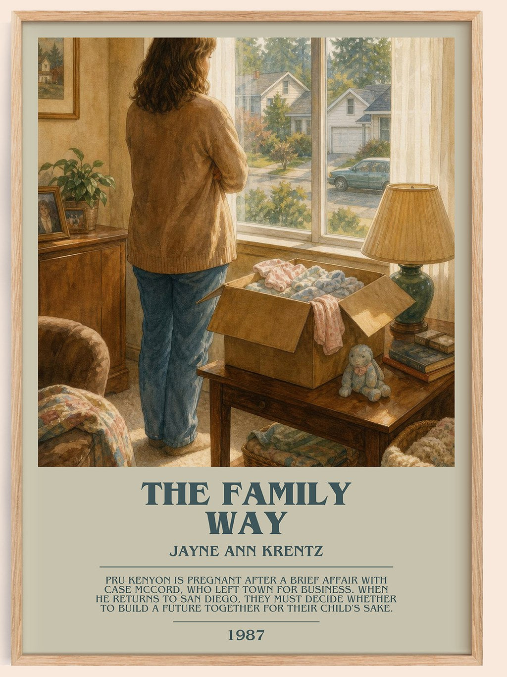 The Family Way bookish book poster by Jayne Ann Krentz – framed literary art print
