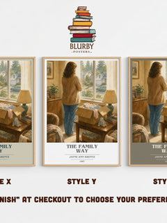The Family Way book cover print in frame leaning in hallway – romance wall art
