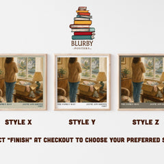 The Family Way literary print in frame leaning in hallway – romance wall art