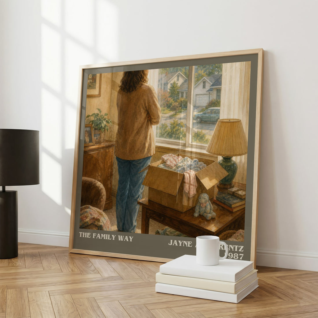 The Family Way literary print framed by window – literary home decor