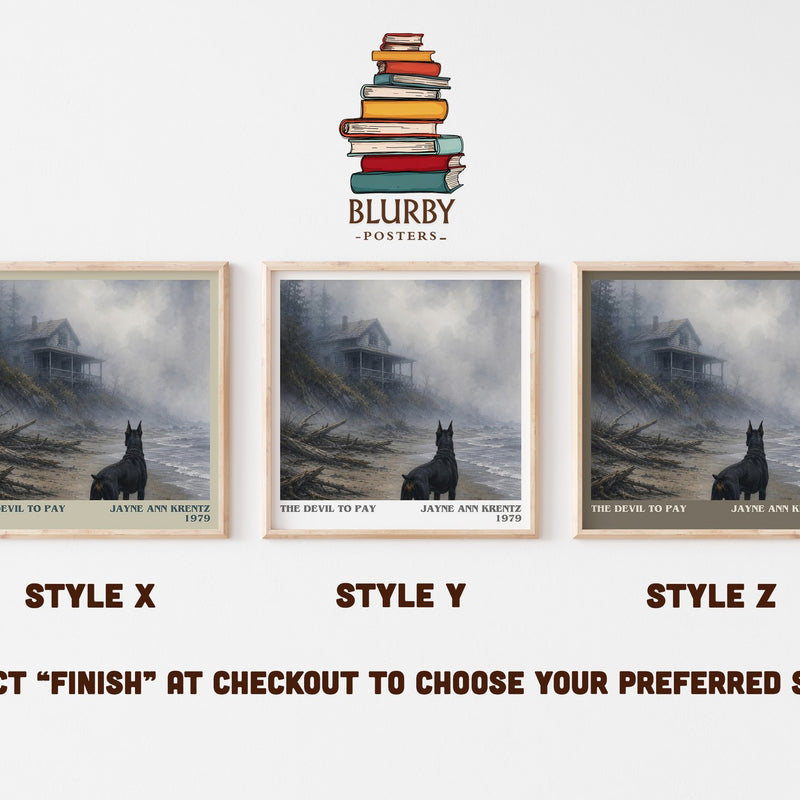 The Devil To Pay literary print in frame leaning in hallway – romance wall art