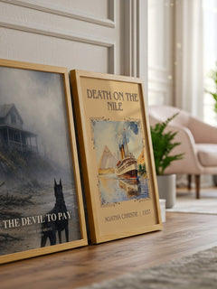 The Devil To Pay watercolour print framed by window – literary home decor