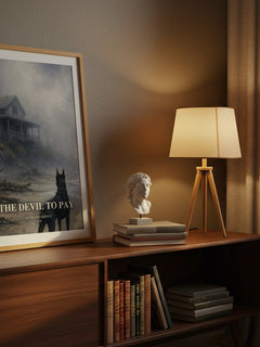 The Devil To Pay watercolour print on bookshelf – Jayne Ann Krentz fan gift