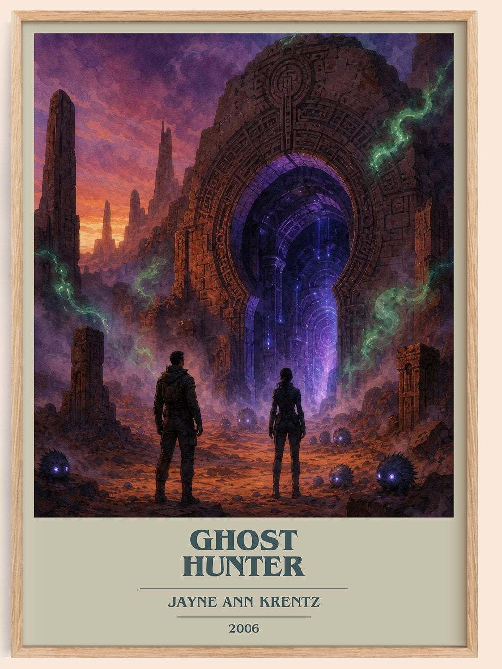 Ghost Hunter book cover book poster by Jayne Ann Krentz – framed literary art print