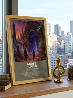 Ghost Hunter bookish print framed by window – literary home decor