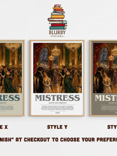Mistress bookish print in frame leaning in hallway – romance wall art