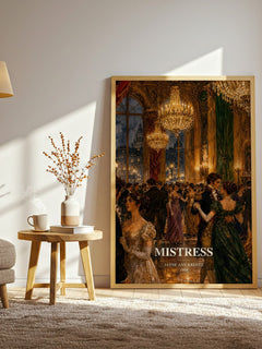 Mistress watercolour print in frame leaning in hallway – romance wall art