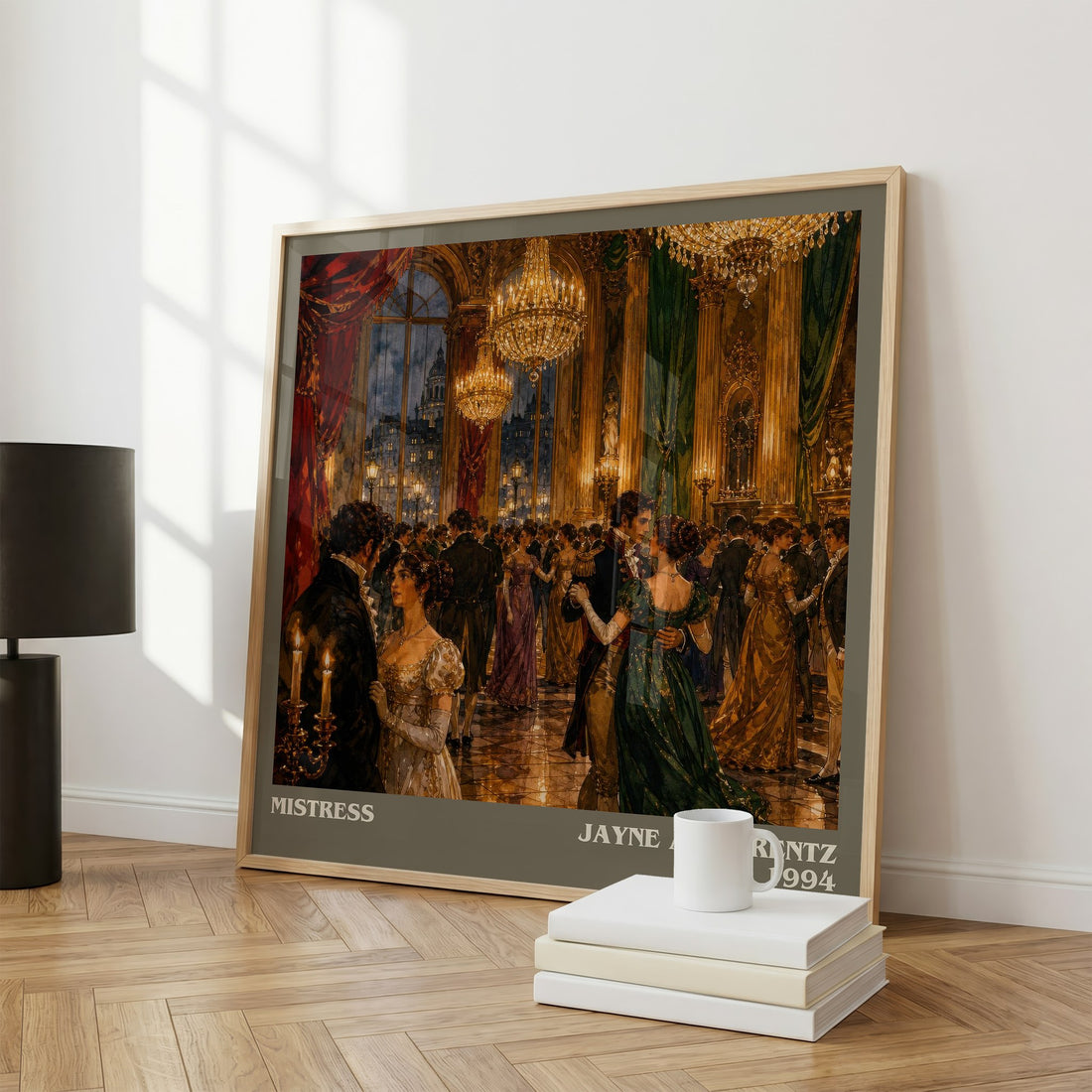 Mistress literary print framed by window – literary home decor