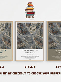The Image of the City bookish print in frame leaning in hallway – non fiction wall art