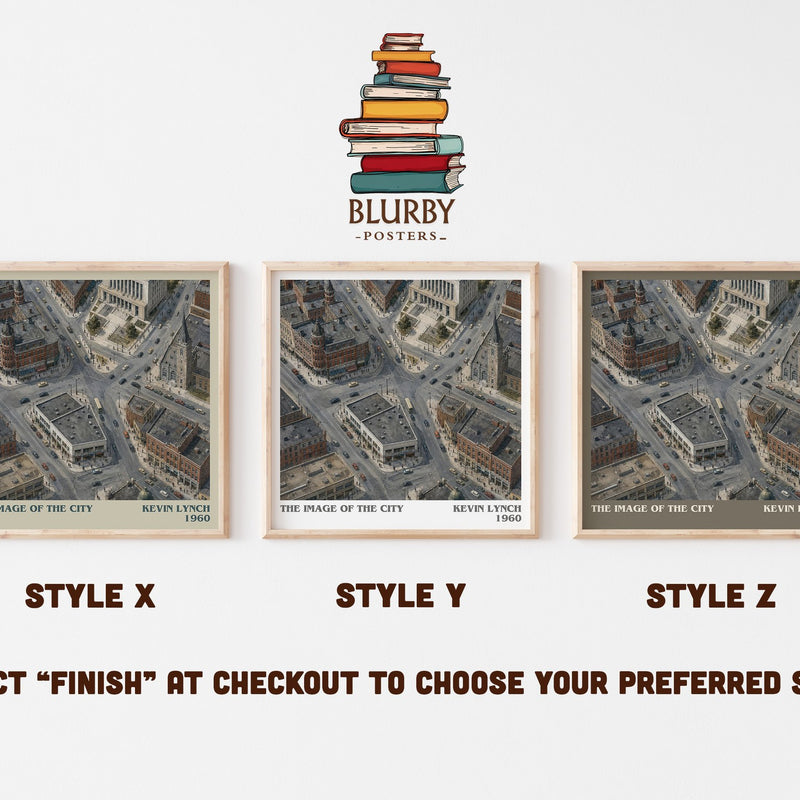 The Image of the City literary print in frame leaning in hallway – non fiction wall art