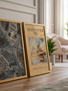 The Image of the City watercolour print framed by window – literary home decor