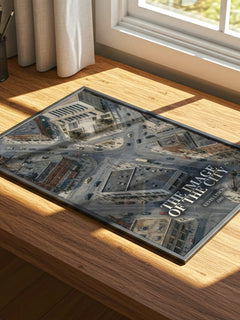 The Image of the City watercolour book poster framed on wall – non fiction wall art