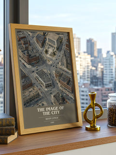 The Image of the City book cover print framed by window – literary home decor