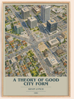 A Theory of Good City Form book cover book poster by Kevin Lynch – framed literary art print