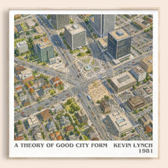 A Theory of Good City Form literary book poster by Kevin Lynch – framed literary art print