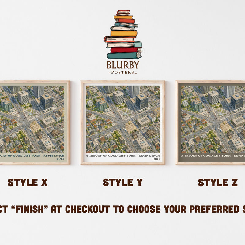 A Theory of Good City Form literary print in frame leaning in hallway – non fiction wall art