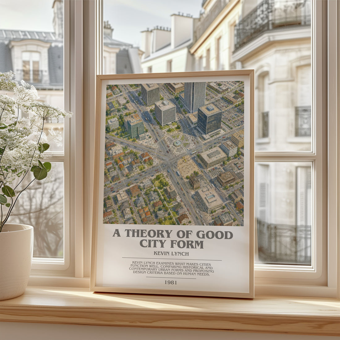 A Theory of Good City Form bookish poster colour and style options – Kevin Lynch book art