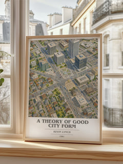 A Theory of Good City Form book cover poster colour and style options – Kevin Lynch book art