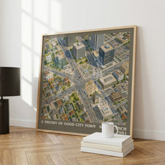 A Theory of Good City Form literary print framed by window – literary home decor
