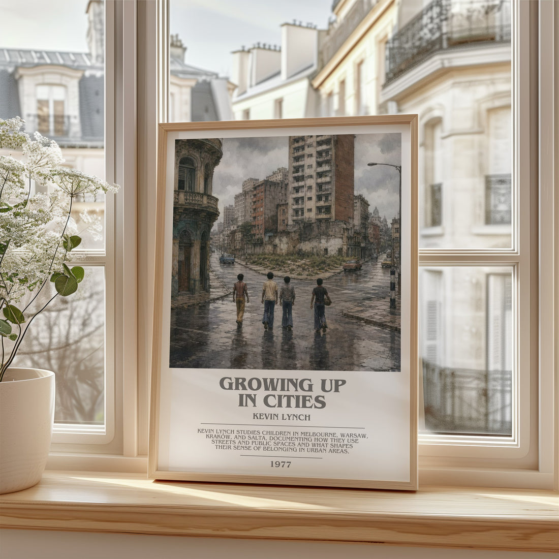 Growing up in cities bookish poster colour and style options – Kevin Lynch book art