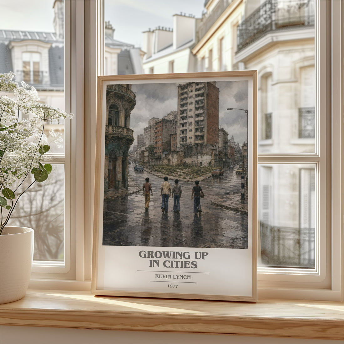 Growing up in cities book cover poster colour and style options – Kevin Lynch book art