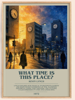 What Time is This Place? bookish book poster by Kevin Lynch – framed literary art print