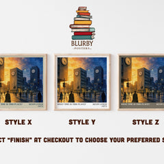 What Time is This Place? literary print in frame leaning in hallway – non fiction wall art