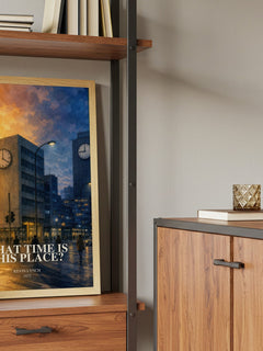 What Time is This Place? book watercolour illustration paper finish options – matte satin gloss