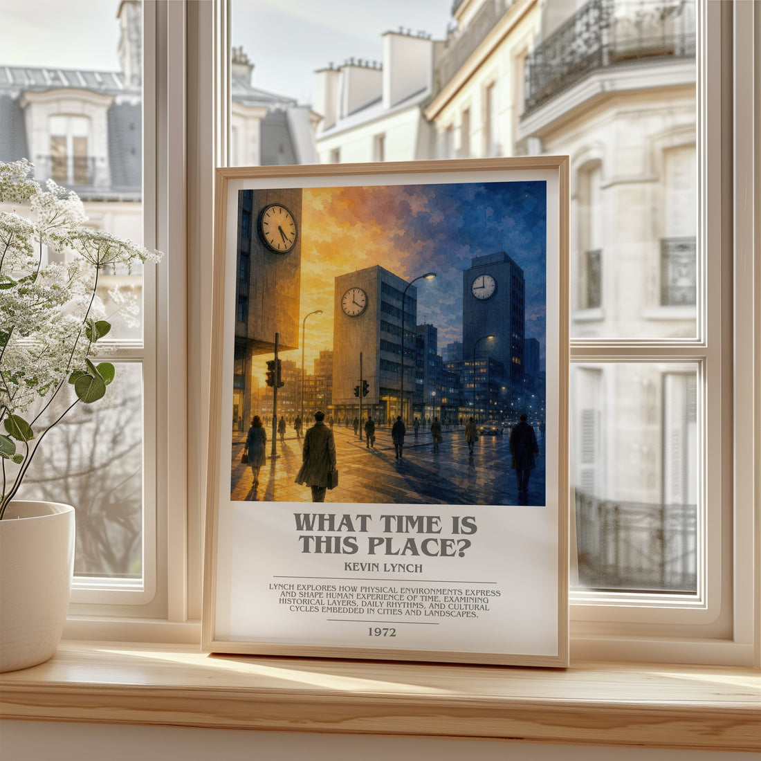 What Time is This Place? bookish poster colour and style options – Kevin Lynch book art