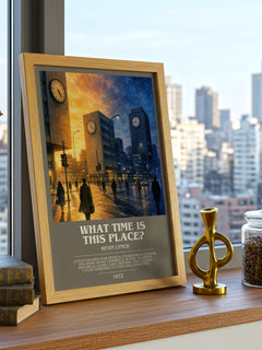 What Time is This Place? bookish print framed by window – literary home decor