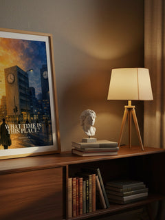 What Time is This Place? watercolour print on bookshelf – Kevin Lynch fan gift