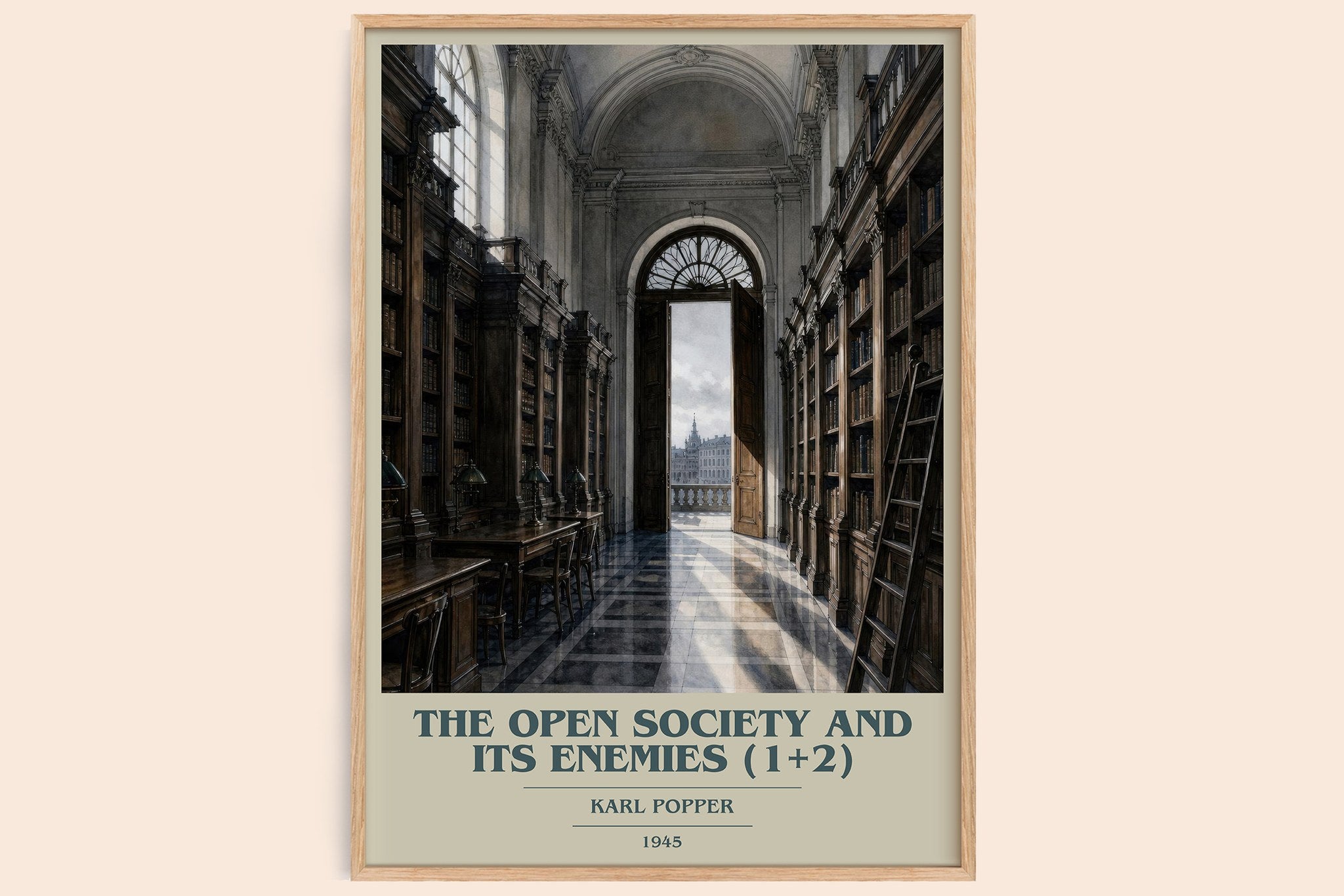 Open Society and Its Enemies (1+2) Book Cover Poster by Karl Popper