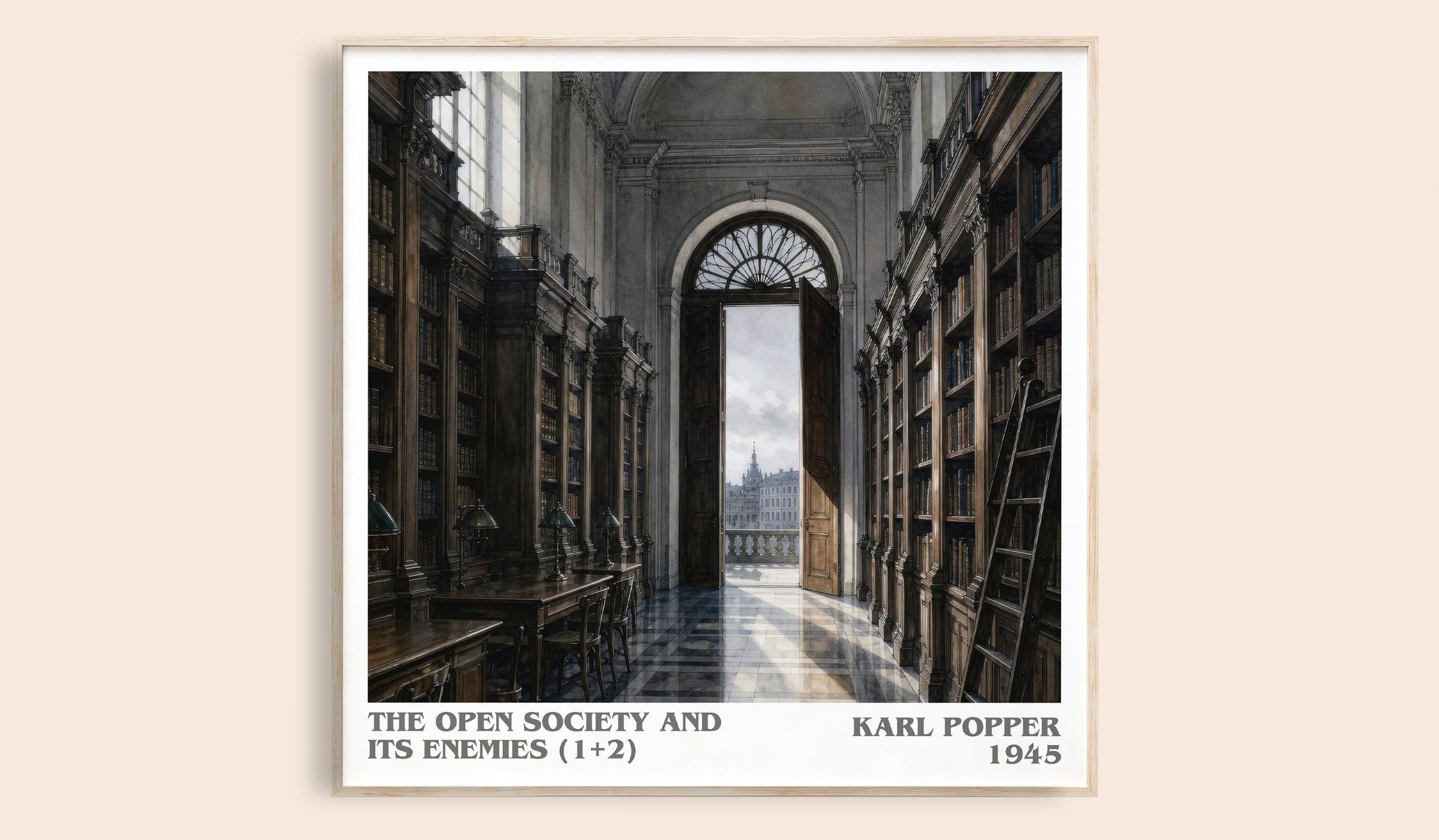 Open Society and Its Enemies (1+2) Literary Art Print by Karl Popper
