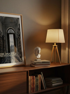 The Open Society and Its Enemies (1+2) watercolour print on bookshelf – Karl Popper fan gift