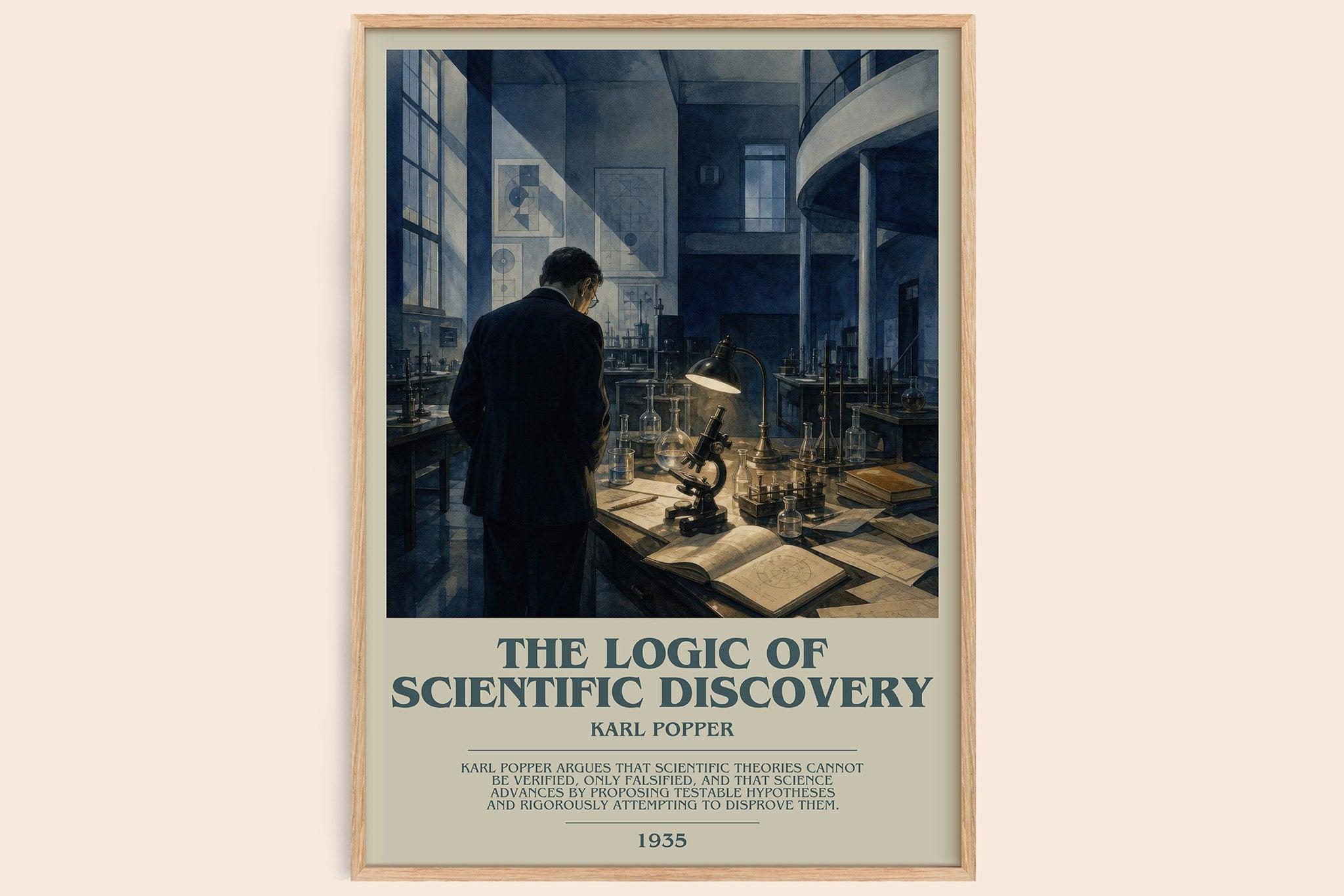 The Logic of Scientific Discovery Bookish Wall Art by Karl Popper