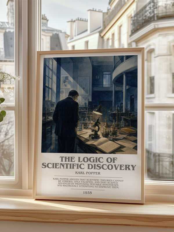 The Logic of Scientific Discovery bookish poster colour and style options – Karl Popper book art