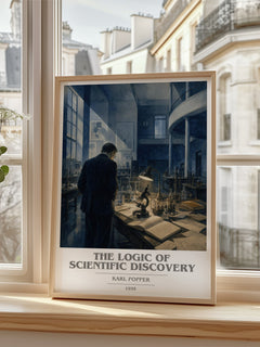 The Logic of Scientific Discovery book cover poster colour and style options – Karl Popper book art