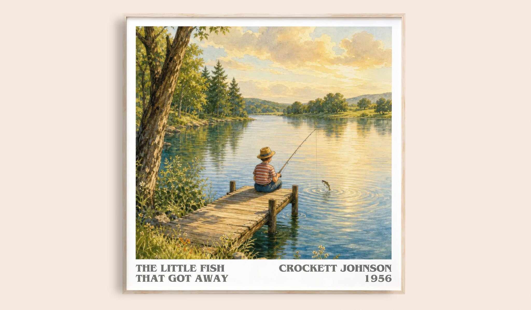 The Little Fish That Got Away Literary Art Print by Crockett Johnson