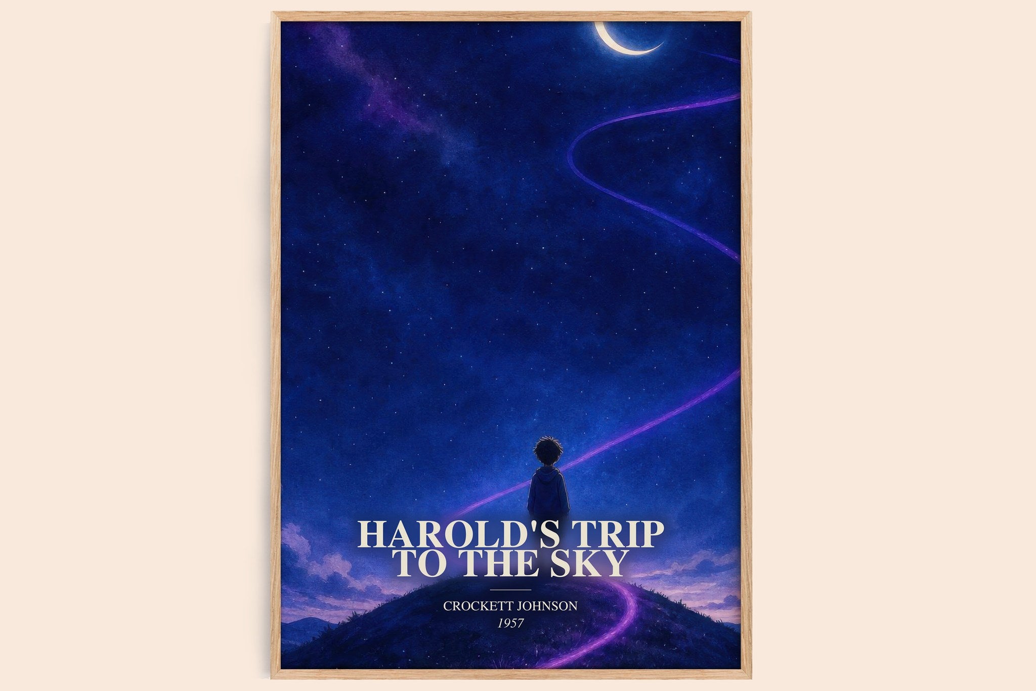Harold's Trip to the Sky Book Watercolour Illustration by C. Johnson