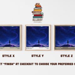Harold's Trip to the Sky literary print in frame leaning in hallway – childrens wall art