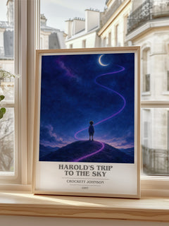 Harold's Trip to the Sky book cover poster colour and style options – Crockett Johnson book art