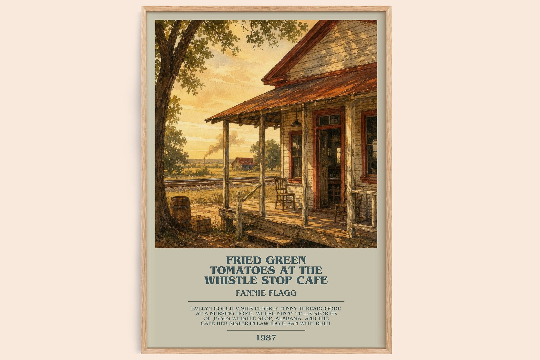 Fried Green Tomatoes at the Whistle Stop Cafe Bookish Wall Art by Fannie Flagg